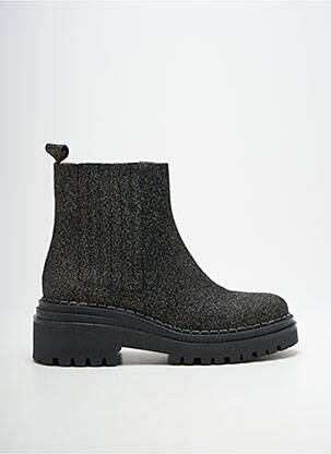 Bottines/boots tissage satiné talon de 4 à 6cm or FAIRE femme
