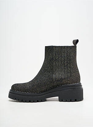 Bottines/boots tissage satiné talon de 4 à 6cm or FAIRE femme