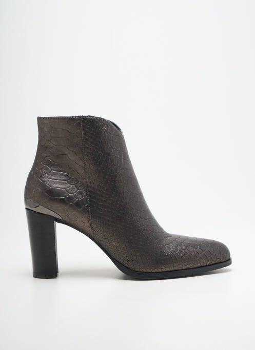 Bottines/boots bout pointu talon de 7 à 9cm argent ADIGE femme
