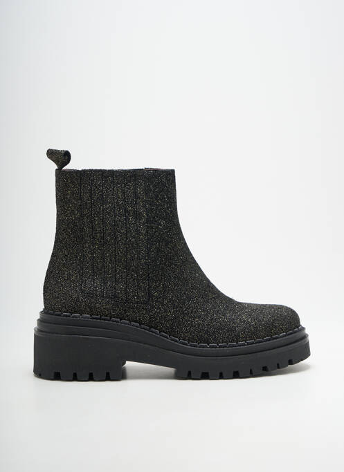 Bottines/boots tissage satiné talon de 4 à 6cm or FAIRE femme