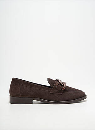 Mocassins bout rond talon plat jusqu'à 3cm marron ADIGE femme