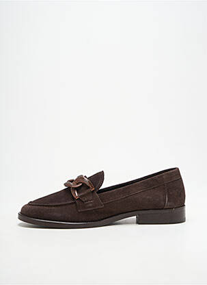Mocassins bout rond talon plat jusqu'à 3cm marron ADIGE femme