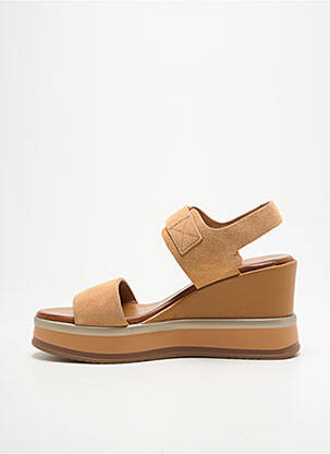 Sandales/nu pieds talon compensé talon de 7 à 9cm marron INUOVO femme