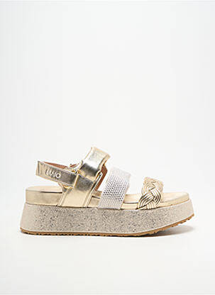 Sandales/nu pieds tissage satiné talon de 4 à 6cm or LIU JO femme