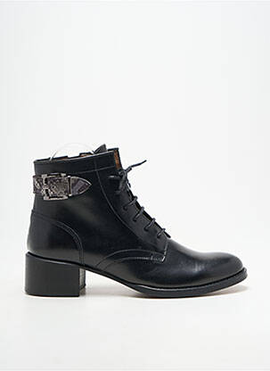 Bottines/boots tissage satiné talon de 4 à 6cm noir MURATTI femme