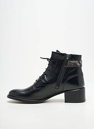 Bottines/boots tissage satiné talon de 4 à 6cm noir MURATTI femme