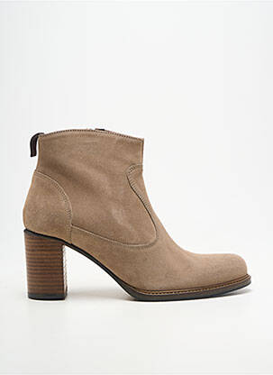 Bottines/boots talon bottier talon de 7 à 9cm beige MURATTI femme
