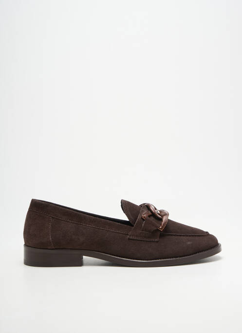 Mocassins bout rond talon plat jusqu'à 3cm marron ADIGE femme