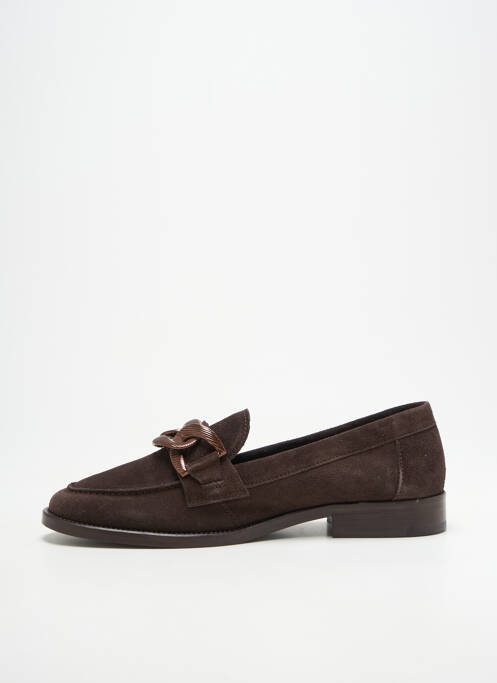 Mocassins bout rond talon plat jusqu'à 3cm marron ADIGE femme