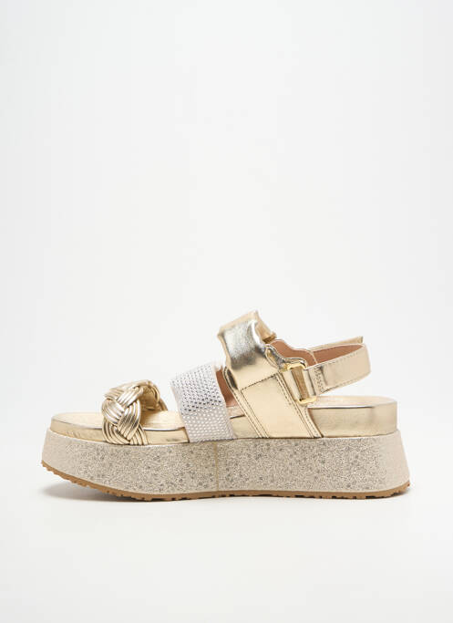 Sandales/nu pieds tissage satiné talon de 4 à 6cm or LIU JO femme