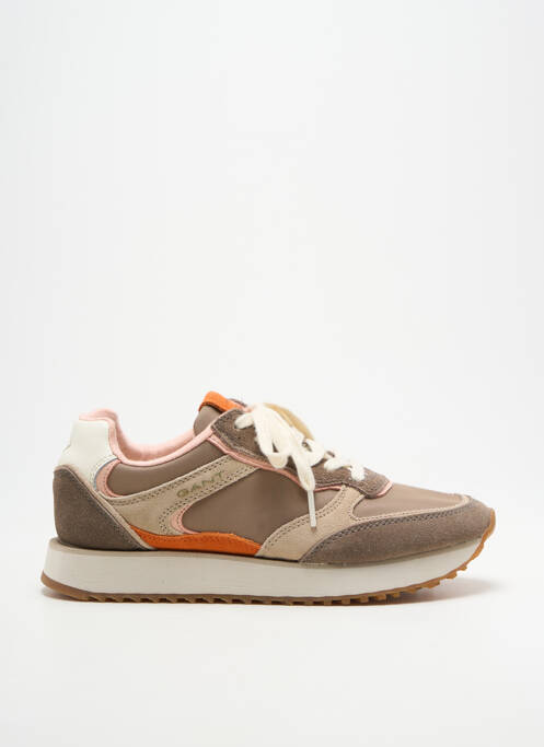 Baskets semelle amovible talon plat jusqu'à 3cm orange GANT femme