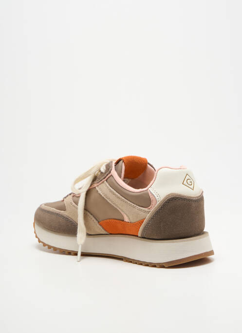 Baskets semelle amovible talon plat jusqu'à 3cm orange GANT femme