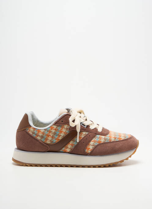 Baskets semelle amovible talon plat jusqu'à 3cm marron GANT femme