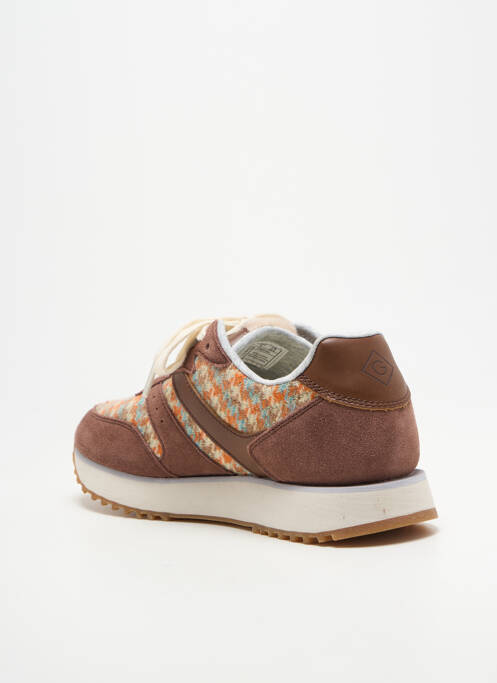 Baskets semelle amovible talon plat jusqu'à 3cm marron GANT femme