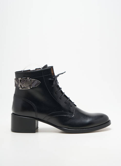 Bottines/boots tissage satiné talon de 4 à 6cm noir MURATTI femme