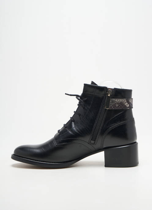 Bottines/boots tissage satiné talon de 4 à 6cm noir MURATTI femme