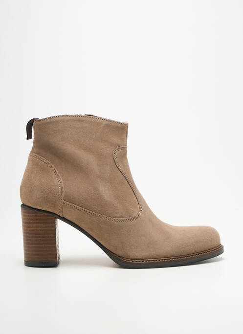 Bottines/boots talon bottier talon de 7 à 9cm beige MURATTI femme