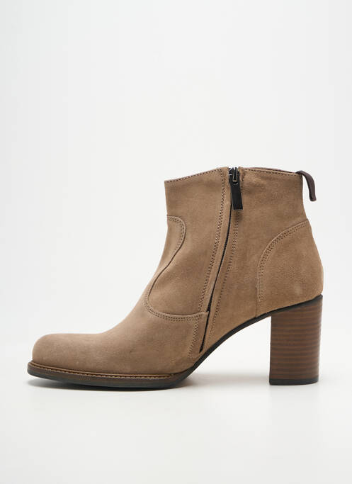 Bottines/boots talon bottier talon de 7 à 9cm beige MURATTI femme