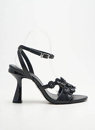Sandales/nu pieds tissage satiné talon de 7 à 9cm noir LIU JO femme