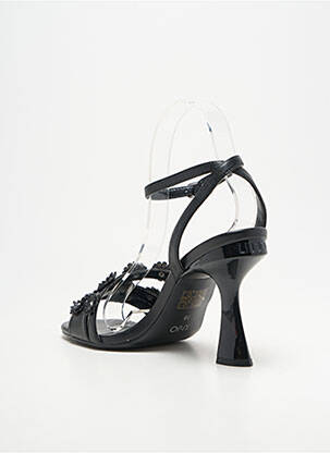 Sandales/nu pieds tissage satiné talon de 7 à 9cm noir LIU JO femme