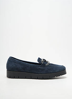 Mocassins bout rond talon plat jusqu'à 3cm bleu REQINS femme