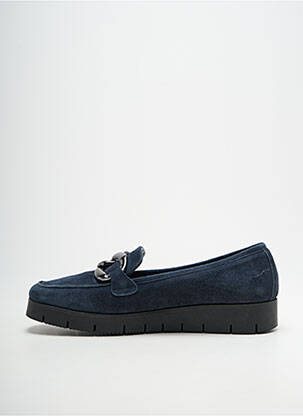 Mocassins bout rond talon plat jusqu'à 3cm bleu REQINS femme