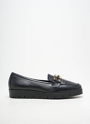 Mocassins bout carré talon plat jusqu'à 3cm noir REQINS femme