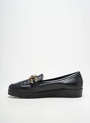 Mocassins bout carré talon plat jusqu'à 3cm noir REQINS femme