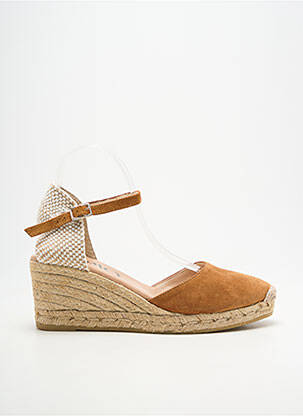 Espadrilles bout rond talon de 7 à 9cm marron GAIMO femme