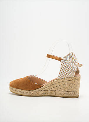 Espadrilles bout rond talon de 7 à 9cm marron GAIMO femme