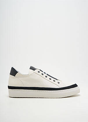 Baskets bout rond talon plat jusqu'à 3cm blanc ADIGE femme