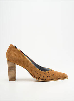 Escarpins talon bottier talon de 7 à 9cm marron MYMA femme
