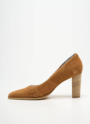 Escarpins talon bottier talon de 7 à 9cm marron MYMA femme
