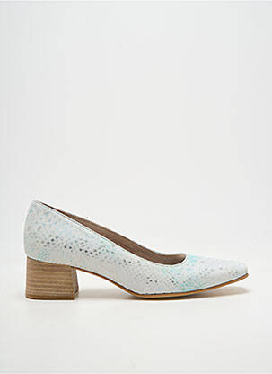 Escarpins tissage satiné talon de 4 à 6cm bleu MYMA femme