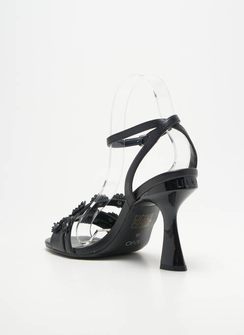 Sandales/nu pieds tissage satiné talon de 7 à 9cm noir LIU JO femme