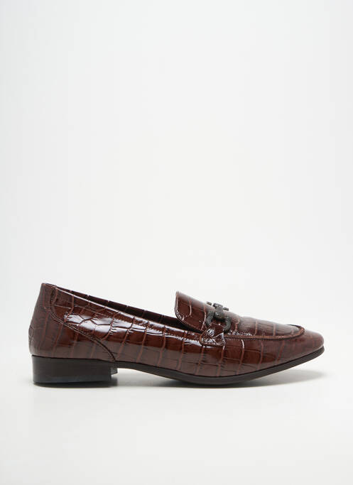 Mocassins bout rond talon plat jusqu'à 3cm marron REQINS femme