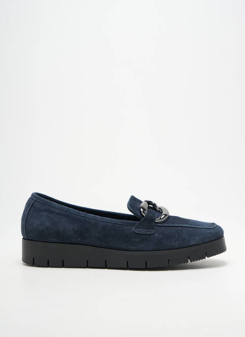 Mocassins bout rond talon plat jusqu'à 3cm bleu REQINS femme