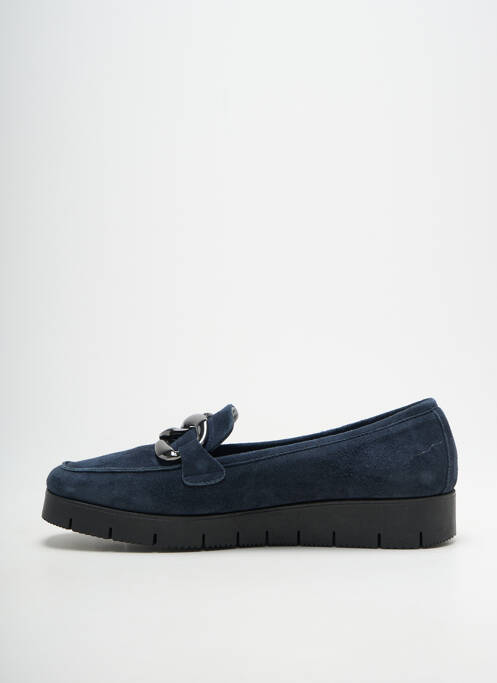 Mocassins bout rond talon plat jusqu'à 3cm bleu REQINS femme
