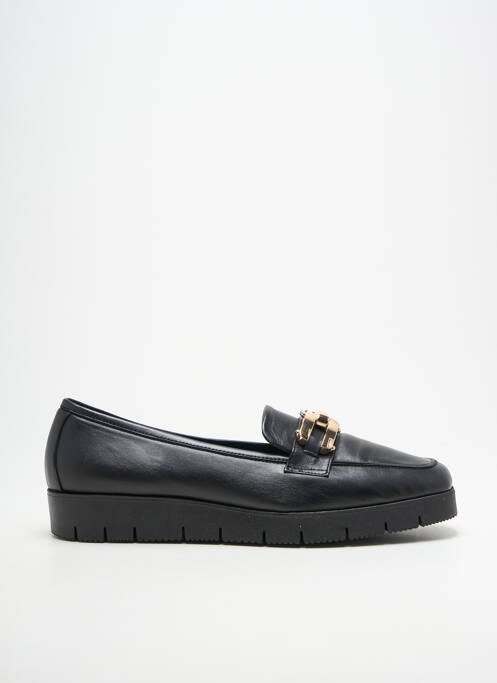 Mocassins bout carré talon plat jusqu'à 3cm noir REQINS femme