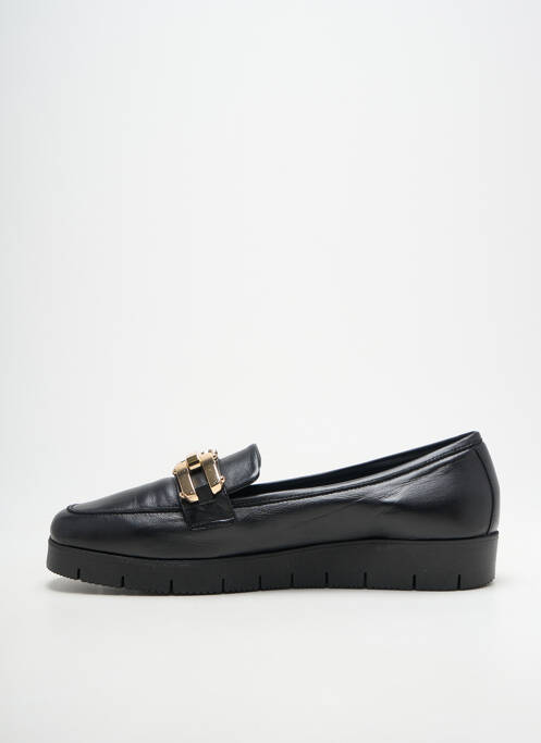 Mocassins bout carré talon plat jusqu'à 3cm noir REQINS femme