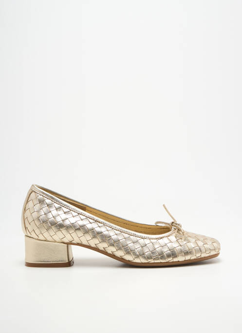 Ballerines talon bas talon plat jusqu'à 3cm or REQINS femme