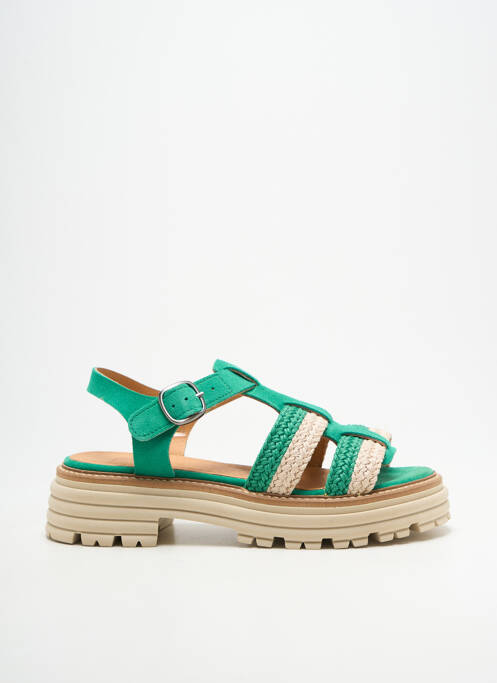 Sandales/nu pieds type de semelle amortissante talon de 4 à 6cm vert MINKA DESIGN femme