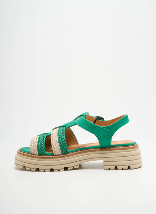 Sandales/nu pieds type de semelle amortissante talon de 4 à 6cm vert MINKA DESIGN femme