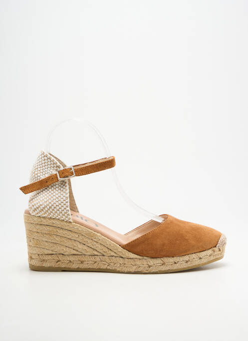 Espadrilles bout rond talon de 7 à 9cm marron GAIMO femme