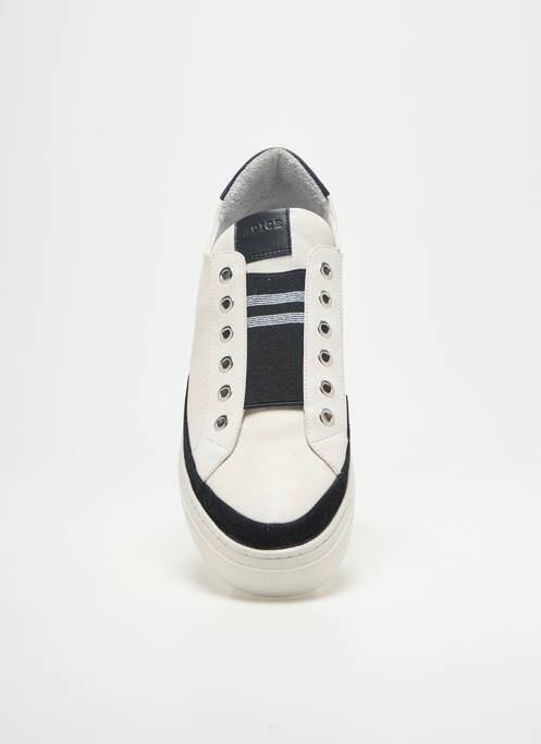 Baskets bout rond talon plat jusqu'à 3cm blanc ADIGE femme
