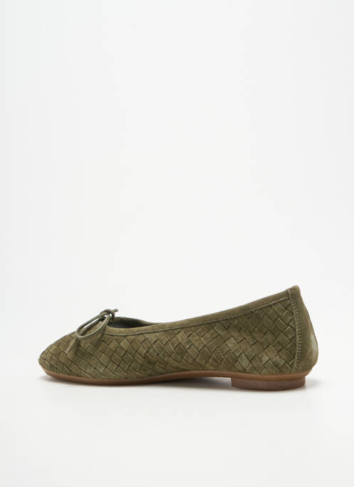 Ballerines carré talon plat jusqu'à 3cm vert REQINS femme