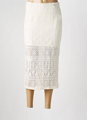Jupe longue coupe droite blanc LIU JO femme