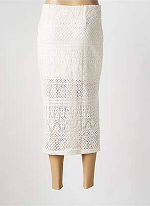 Jupe longue coupe droite blanc LIU JO femme