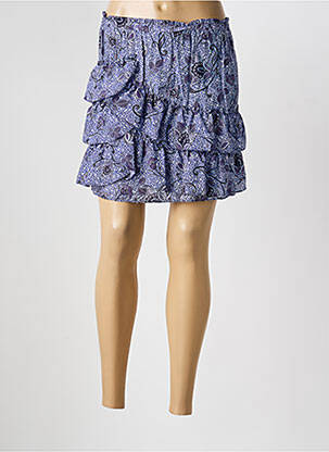 Jupe courte coupe évasée bleu BERENICE femme