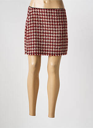 Jupe courte coupe droite rouge LIU JO femme